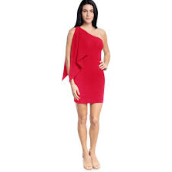 NEW! Dress the Population Size Large Tiff Rouge Red Mini Dress G7-8 - Picture 1 of 7